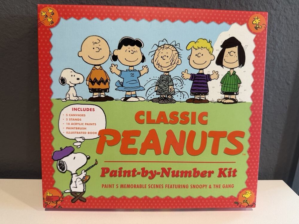 Classic Peanuts Gang Snoopy Paint By Number Kit Craft Art Project New Linus Lucy